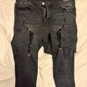 SHEIN Black Denim Pants
